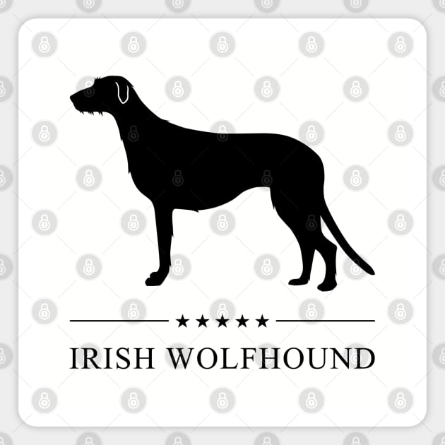 Irish Wolfhound Black Silhouette Magnet by millersye